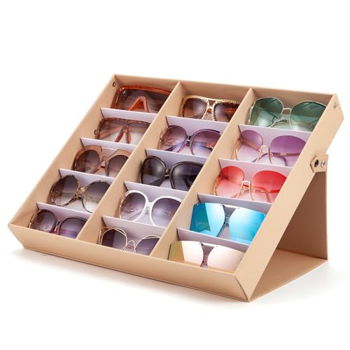 Sunglasses Organizer Storage Eyeglasses Holder Case Box with Lid A121