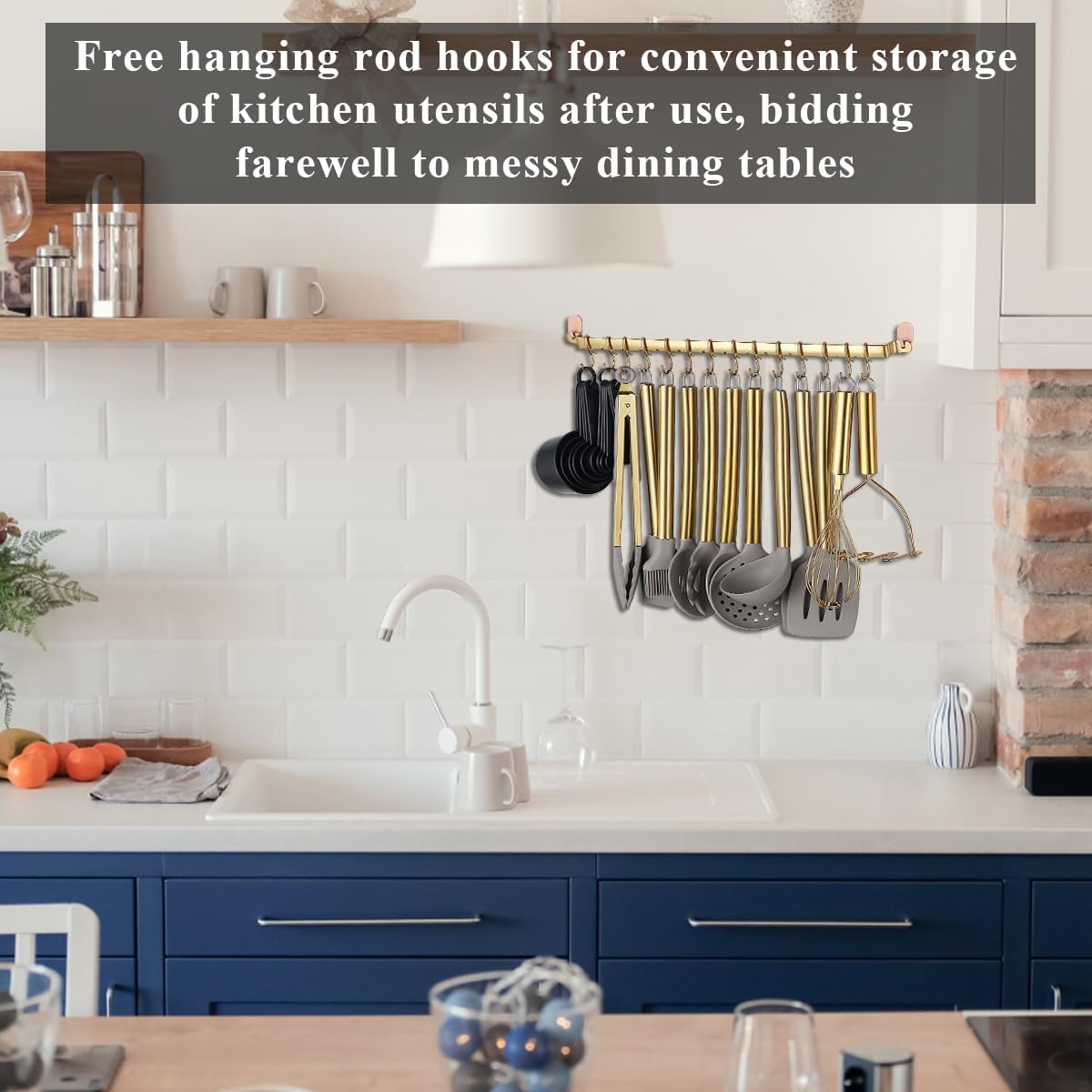 38 Piece Silicone Non-Stick Kitchen Utensils Set with Utensil Rack W832
