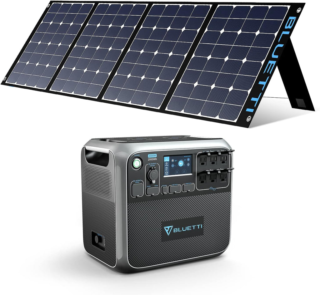 2000Wh 2000W Portable Power Station with 350W Solar Panel M6003