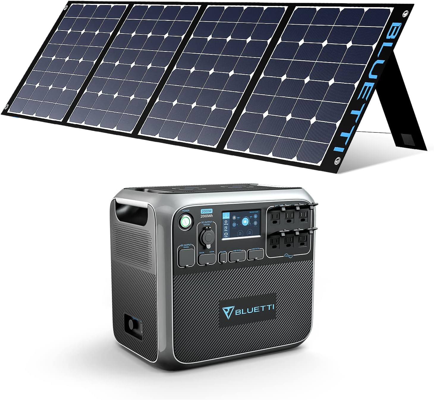 2000Wh 2000W Portable Power Station with 350W Solar Panel M6003