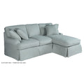 Ocean Blue Fabric Slipcover for Sectional Chaise Sofa O8519