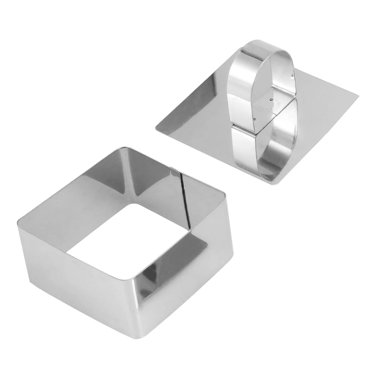 Silver Square Baking Pan Rectangular Mold Cookie Molds N84591