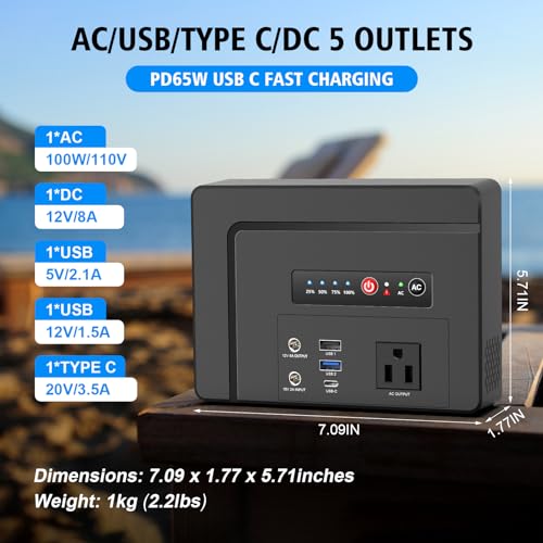 Portable Power Station with Solar Panel N888873