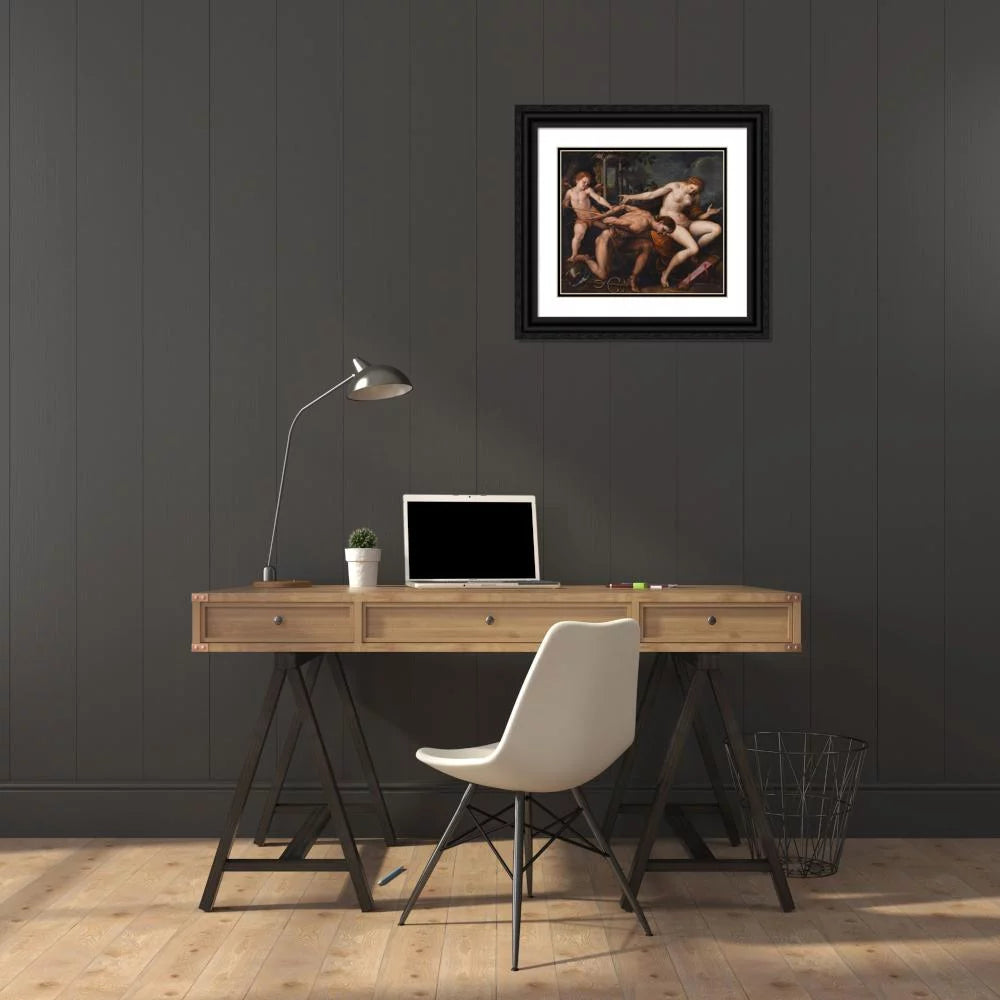 Black Ornate Framed Double Matted Museum Art Print D2534