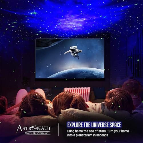 Astronaut Space Projector Starry Nebula Ceiling LED Lamp with Timer and Remote O8288