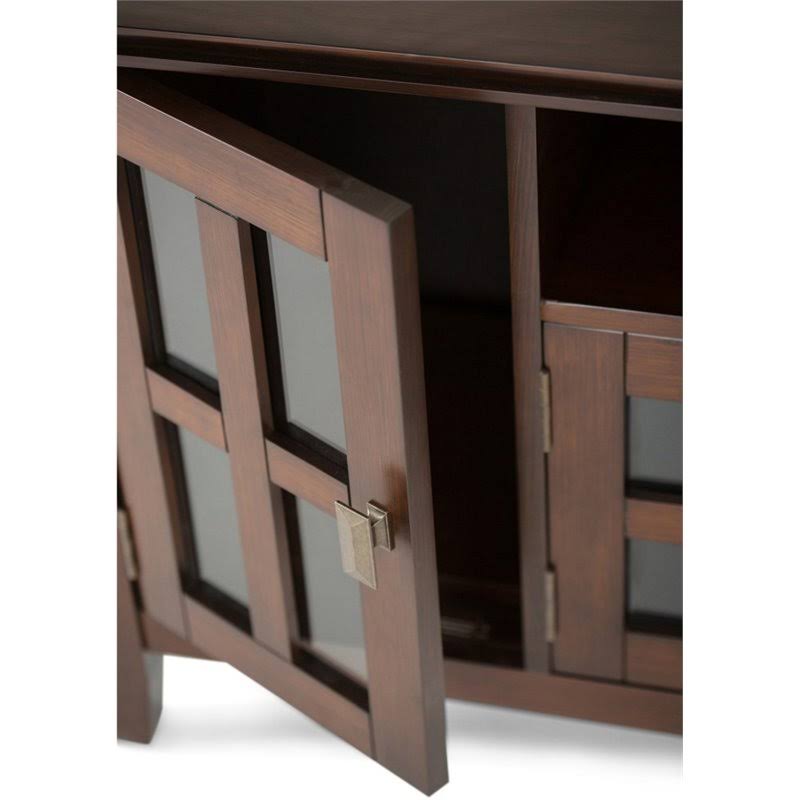 Solid Wood TV Media Stand in Russet Brown X701815