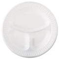 White 10.25 in XPS Laminated Foam 3-Compartment Plate W27017