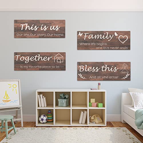 Rustic Wooden Wall Signs (brown) J2337