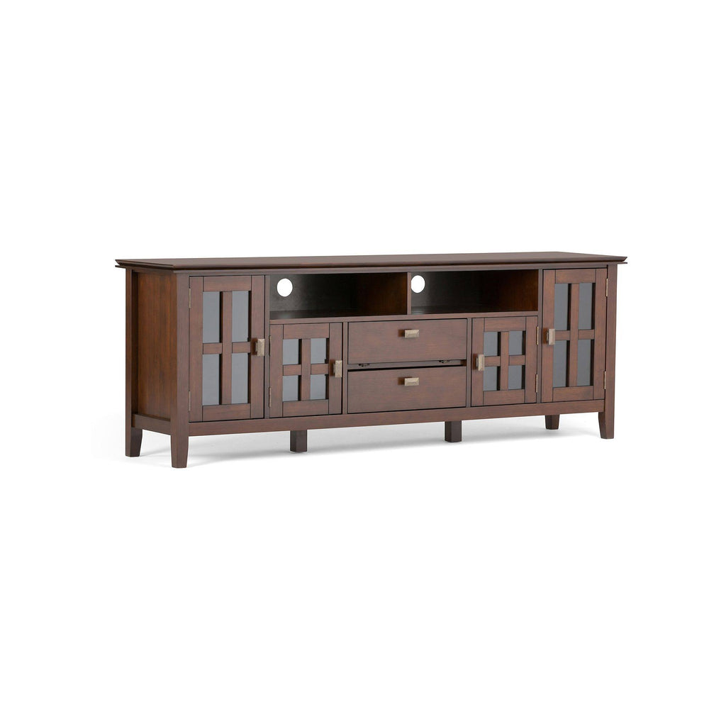 Solid Wood TV Media Stand in Russet Brown X701815