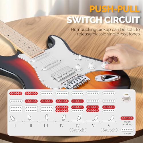 39" Full Size Electric Guitar with HSS Pickup Coil Split B28235
