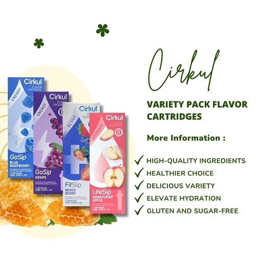 Pack Of 4 Mixed Berry Water Bottle Flavor Cartridges S776