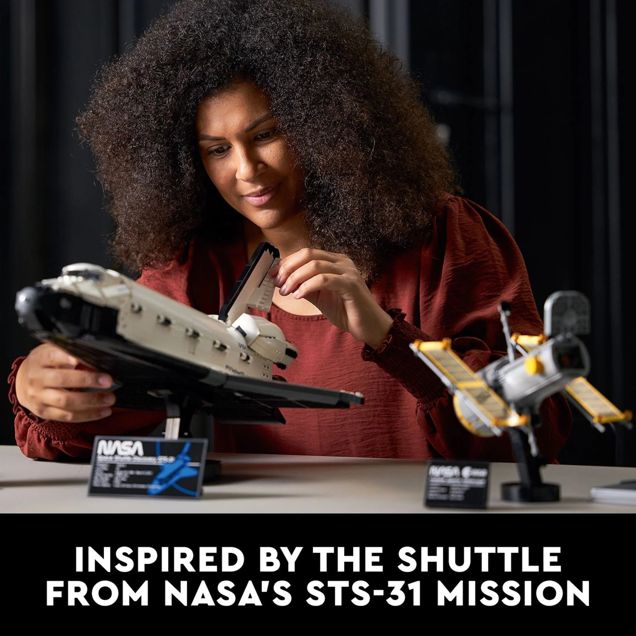 LEGO Icons NASA Space Shuttle Discovery Model Building Kit with Hubble Telescope I56667
