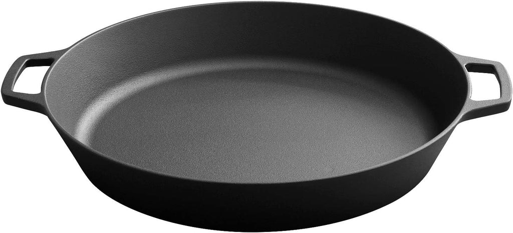 17 Inch Pre Seasoned Cast Iron Deep Frying Pan with Double Assist Handle F30915