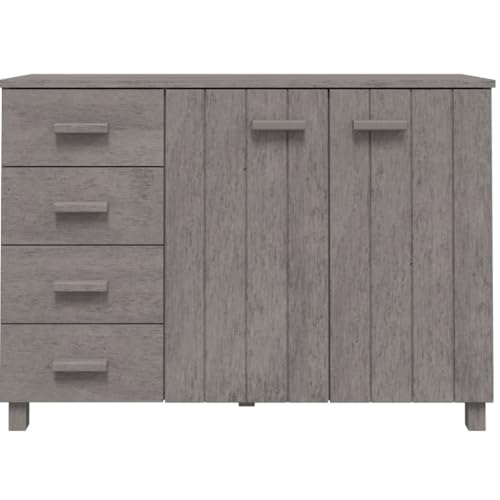 Light Gray Solid Wood Pine Sideboard X2909