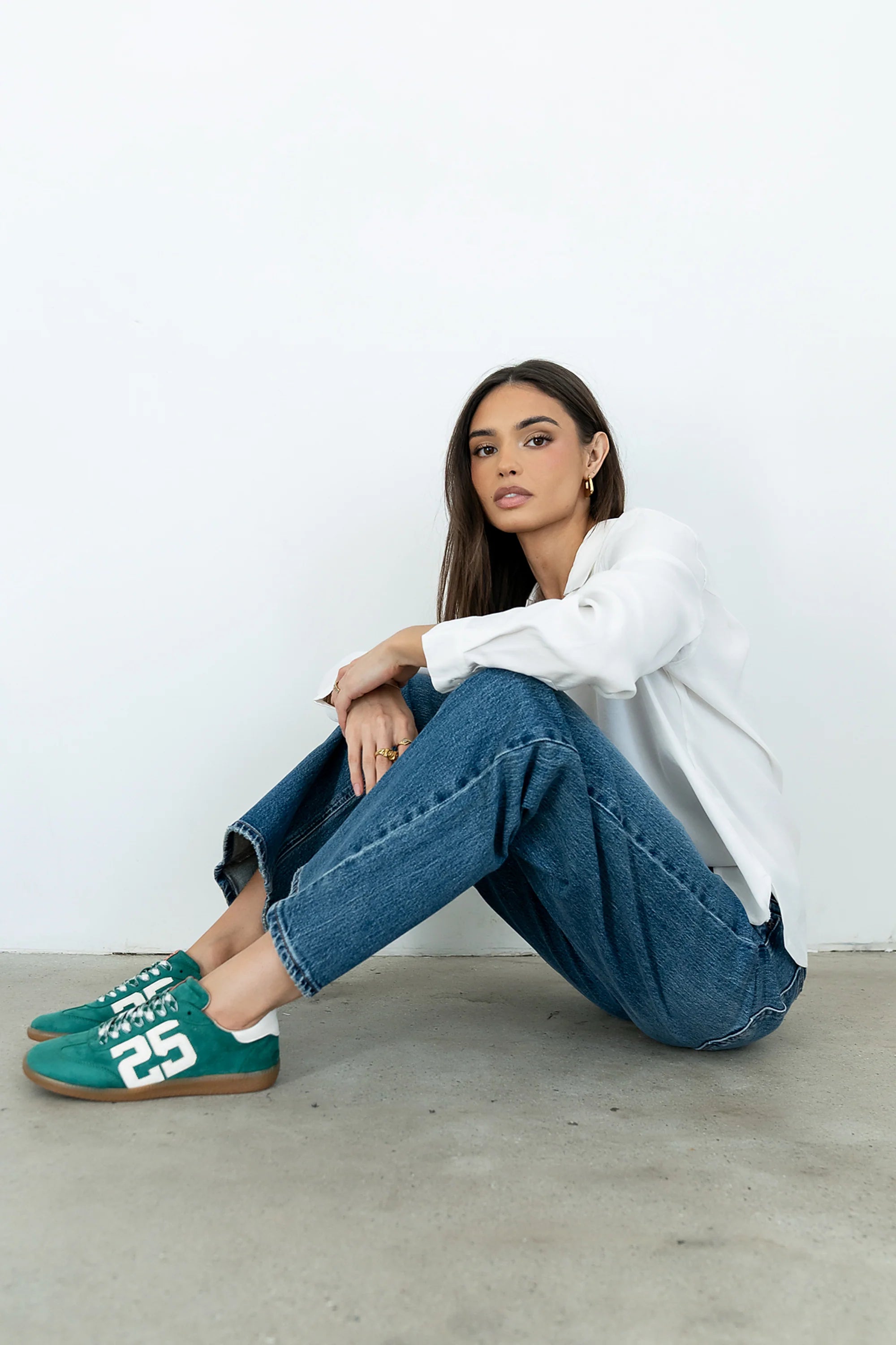 Retro Sneakers in Green F2230