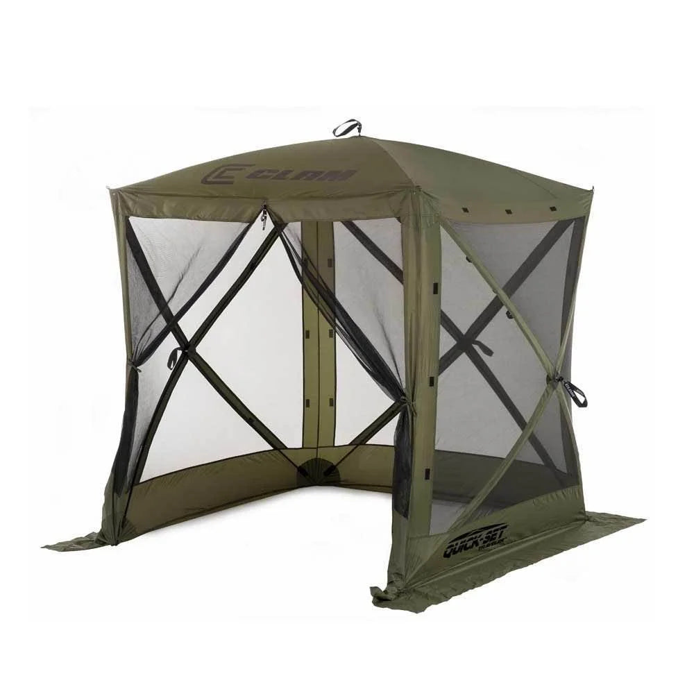 6' x 6' Pop-up Green Square Gazebo (2 Pack) D638180