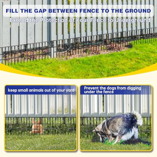 35 Panels 38 Ft X 13 in No Dig Rustproof Metal Garden Fence U39551