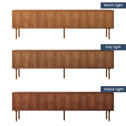 Walnut Wood TV Stand with Storage, 70.87" H467387