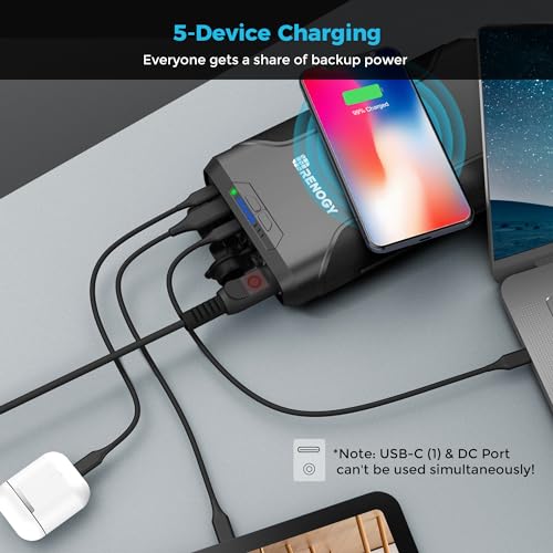 72000mAh 266Wh 12v Power Bank with 60W PD USB-C DC Wireless Charging Flashlight V455027