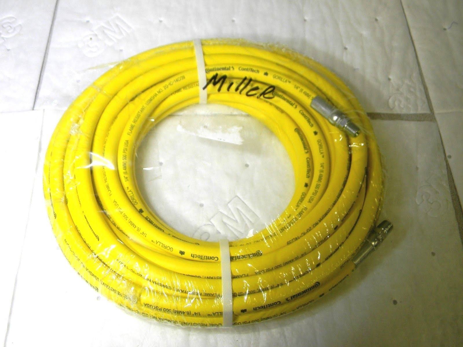 1/4x22 NPT Male Yellow Nitrile Rubber Industrial Hose S465153
