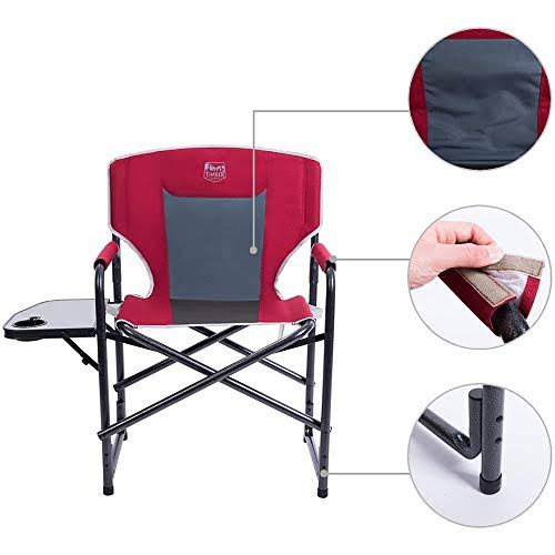 Folding Aluminum Camping Chair with Side Table S57881