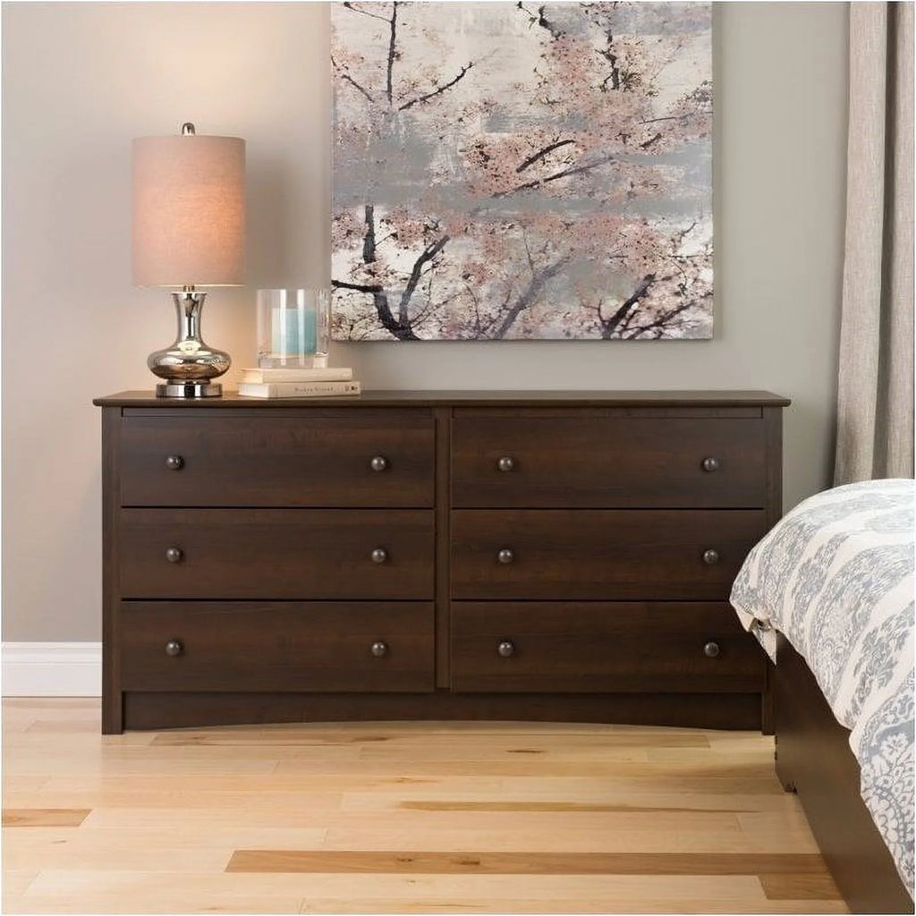 Espresso 6 Drawer Dresser B38948