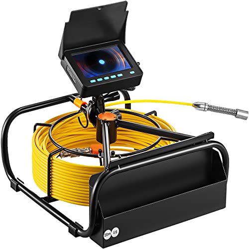 98.4 ft 4.3" Pipe Drain Inspection Camera with DVR Function and LED Lights F467132