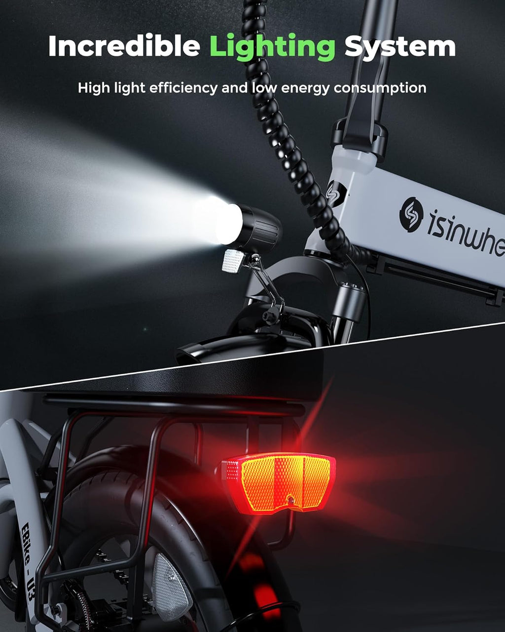 16" Foldable Electric Bike, 500W, 19 MPH, 45 Miles L9144