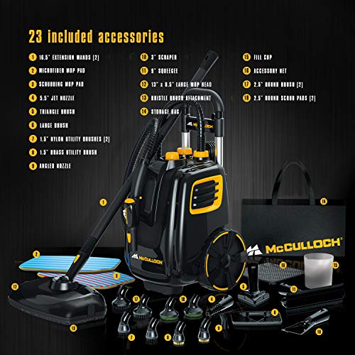 23 Accessories Canister Steam Cleaner O5021