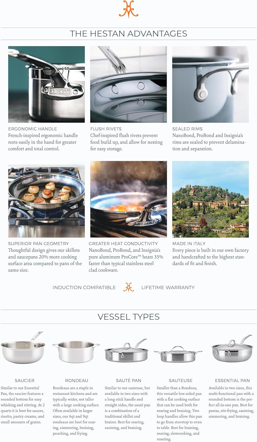 5-Piece Clad Stainless Steel Cookware Set A4300
