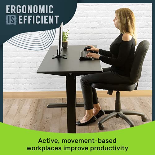 Black Electric Standing Desk Frame 60 x 24 Inch with Memory Settings U397