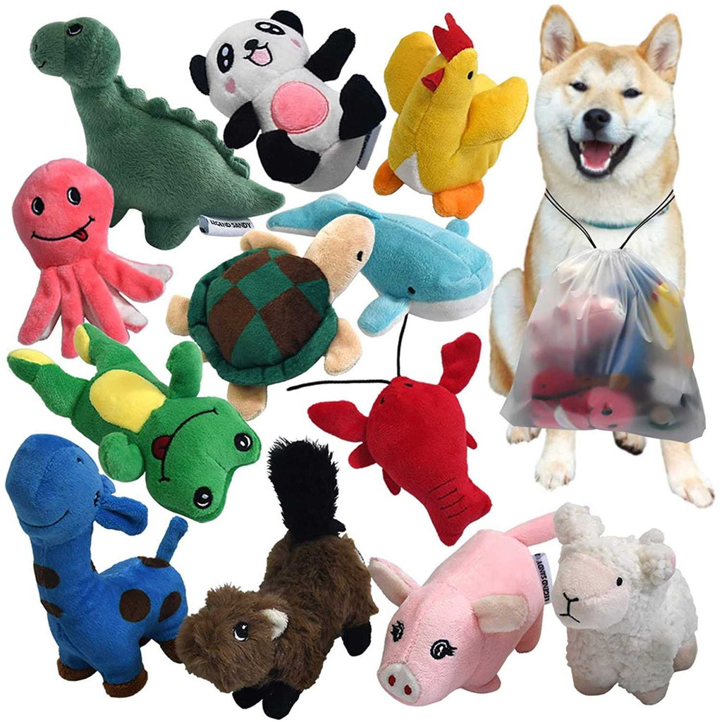 12 Dog Toys Bulk with Squeakers A87638