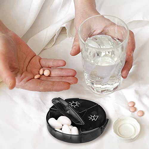 Black Weekly Pill Organizer 3 Times a Day R8141