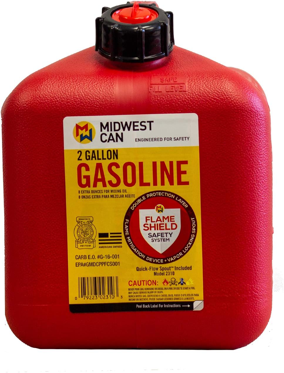 2 Gallon 8 oz. Gasoline Can M3997