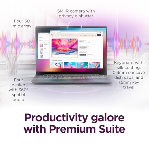 14" WUXGA OLED Display Laptop with Core Ultra 7 Processor 256V, 16 GB Memory, 1 TB Storage, Luna Grey S384