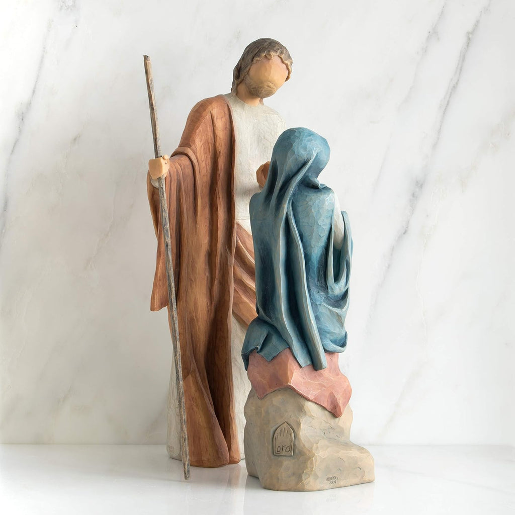 Sculpted hand-painted nativity figures X2396