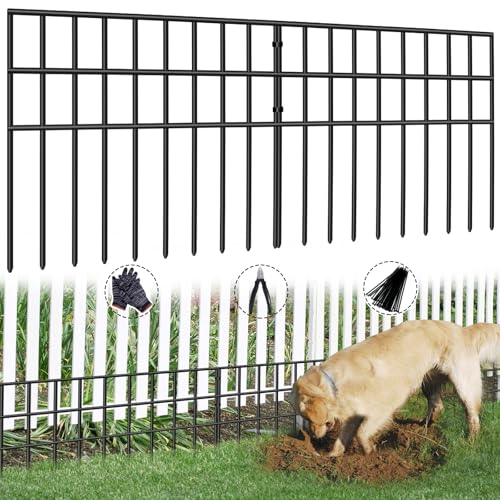 42.5ft(L) x 13in(H) 30 Panels No Dig Rustproof Garden Fence D6795