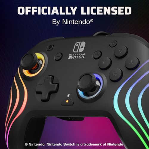 Black Wireless RGB Gaming Controller for Nintendo Switch A416015