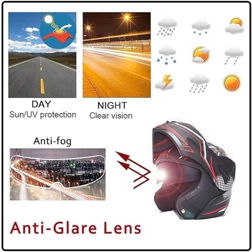 Motorcycle Bluetooth Full Face Modular Helmet with Dual Visor P773