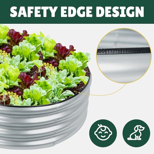 Galvanized Metal Raised Garden Bed 4x2x1 ft F810