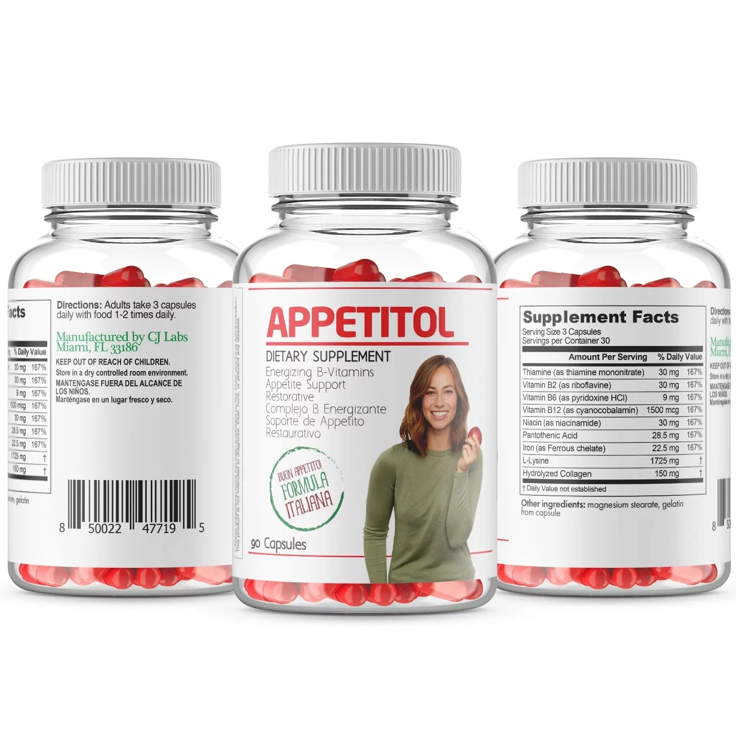 Natural Appetite and Weight Gain Capsules F8995