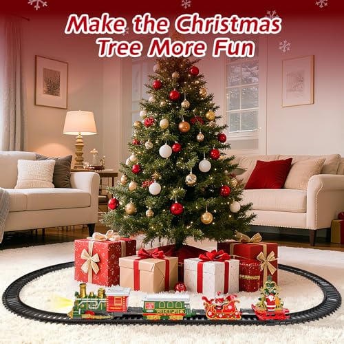 Electric Train Set with Smoke, Light and Sound, DIY Building Train Tracks C325179