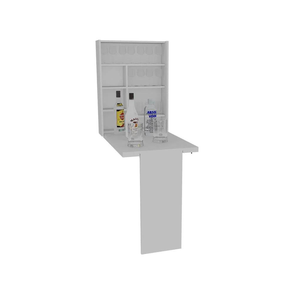White Foldable Wall Desk Table U2713