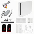 White Wii Console with 2 Remotes, 2 Nunchucks, Dual Dock Stand, Sensor Bar, AV Cable and 2 Gaming Sleeves K94767