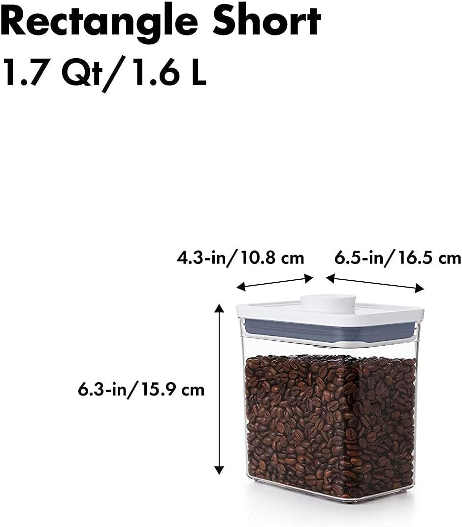 1.7 Qt Rectangle Airtight Food Storage Container Set of 4 P9961