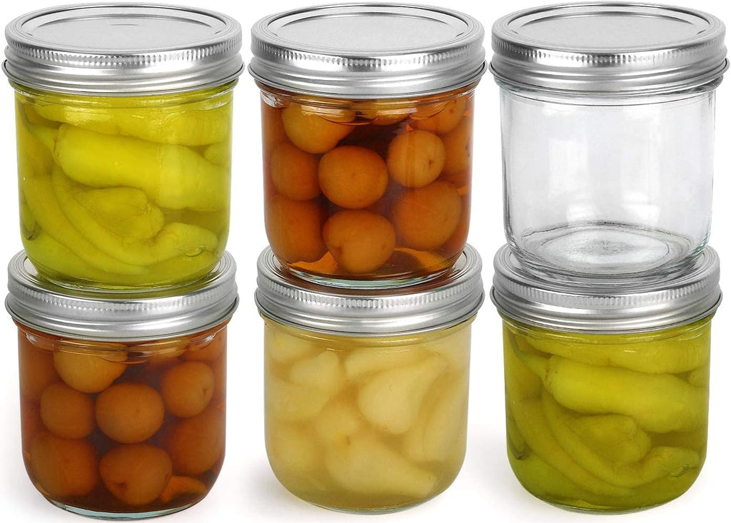 10 oz Wide Mouth Mason Jars with Lids and Bands, 6 Pack M429169