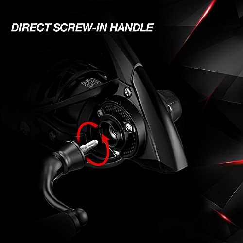 Carbon X Spinning Reel, 5.1oz, Carbon Frame and Rotor, 33LBs Max Drag, 10+1 Shielded BB, 5.2:1/6.2:1 Gear Ratio V622