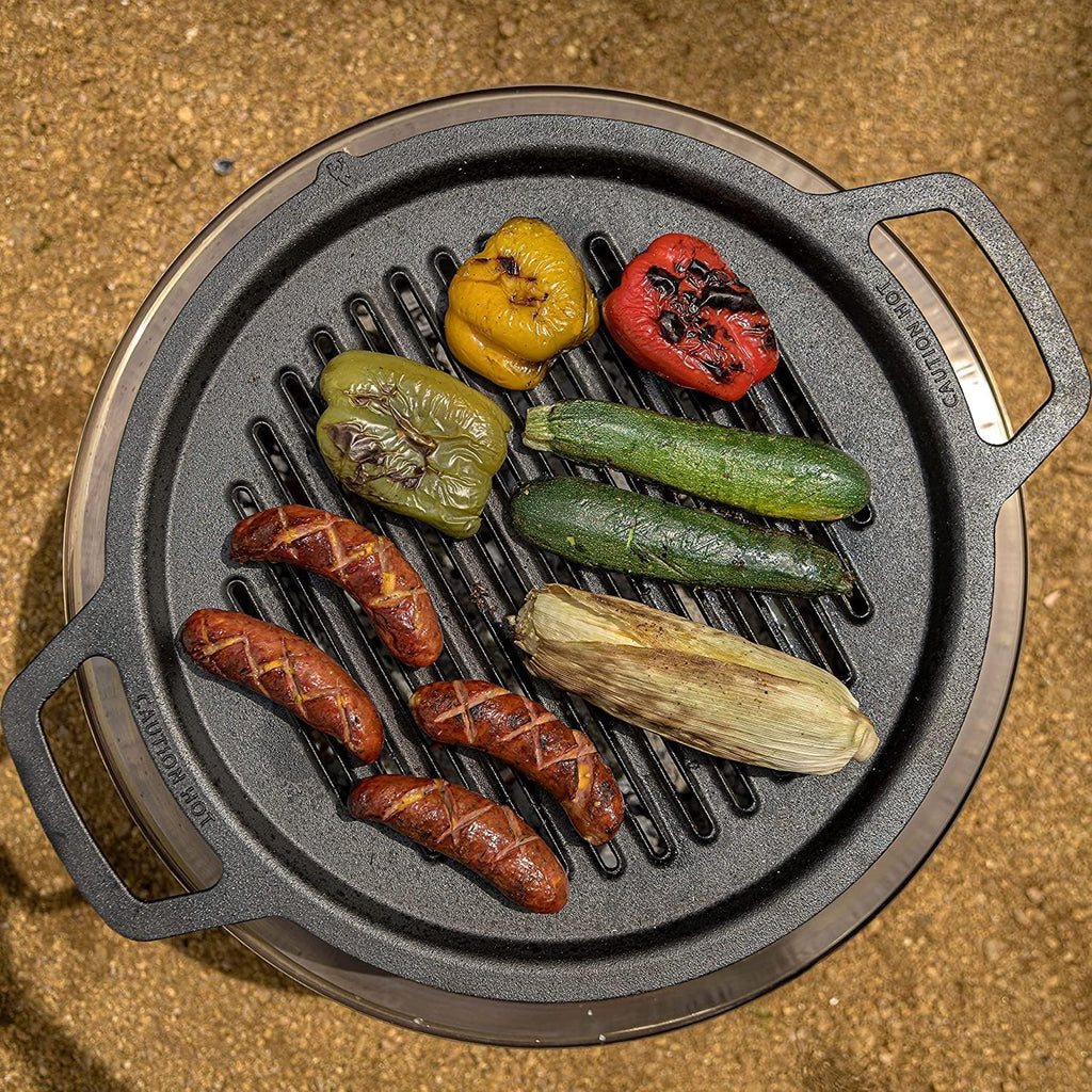 Cast Iron Cooktop with Stainless Steel Hub, 21.5lbs, 17.5 Diameter Y8623