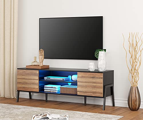 Mid Century Modern TV Stand, 60 inch S642