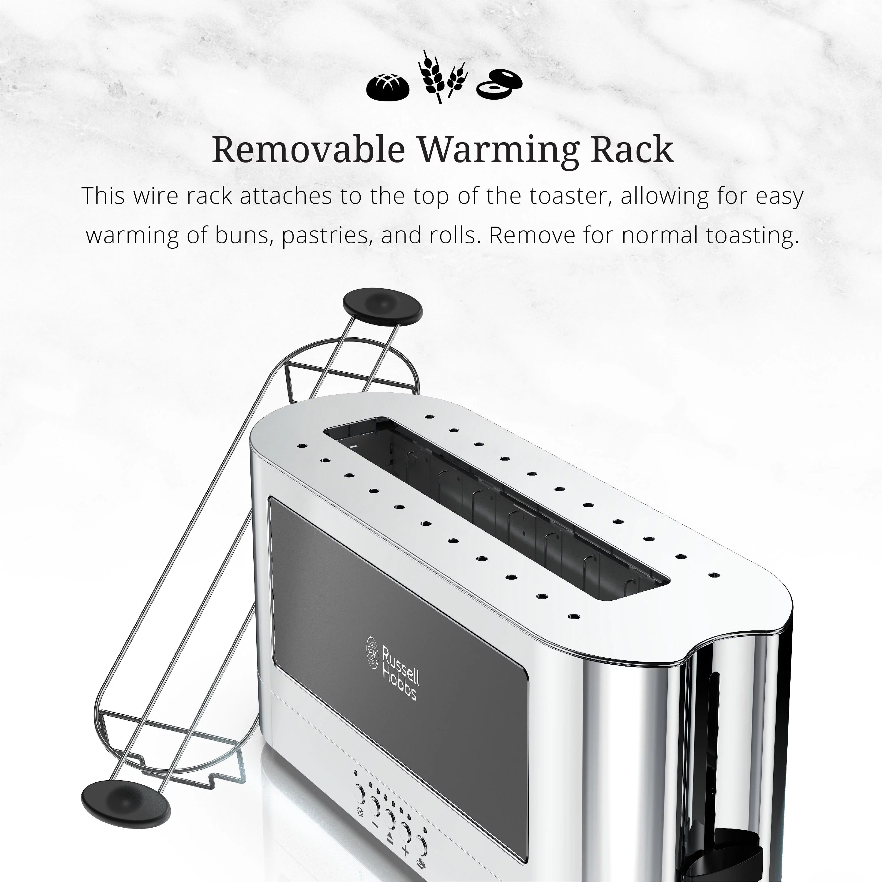 Black & Silver 2-Slice Long Toaster I301434